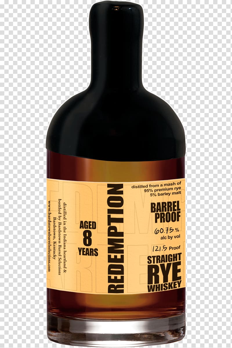 Rye whiskey American whiskey Distilled beverage Bourbon whiskey, bottle transparent background PNG clipart