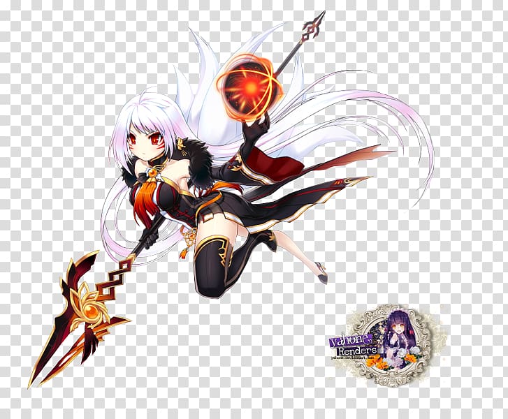 Elsword Yama Elesis Character, anime cutting hair transparent background PNG clipart