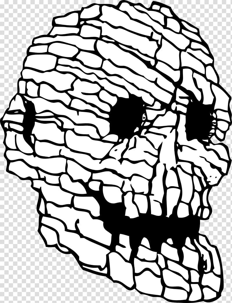 Rock music Line art , The Scary Skeleton transparent background PNG clipart