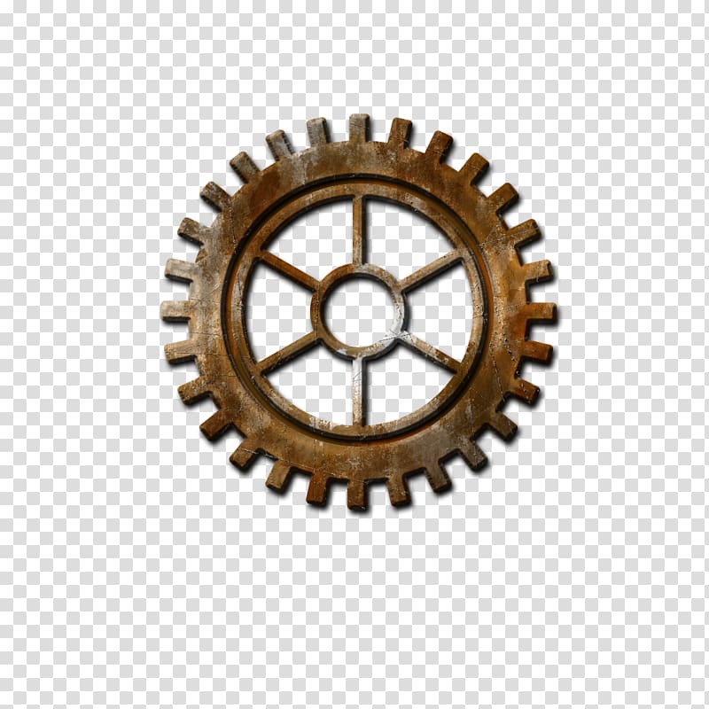 silver and brown steel board, Gear Steampunk , Steampunk Gear Background transparent background PNG clipart