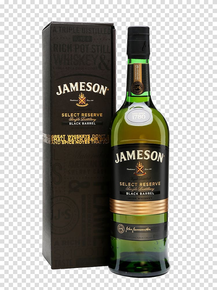 Jameson Irish Whiskey Old Bushmills Distillery Single pot still whiskey, reserve transparent background PNG clipart