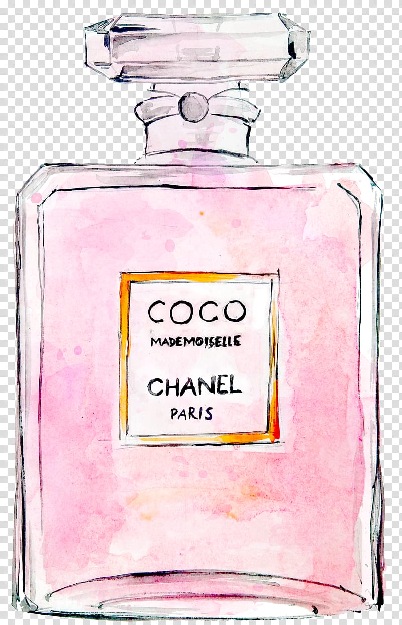 Chanel coco fragrance bottle illustratin, Perfume Coco Mademoiselle Chanel  No. 5, Chanel,Coco perfume transparent background PNG clipart