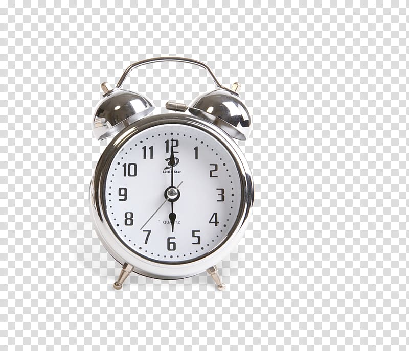silver-colored framed analog alarm clock displaying 6:00, Alarm clock Watch, 6:00 friends transparent background PNG clipart
