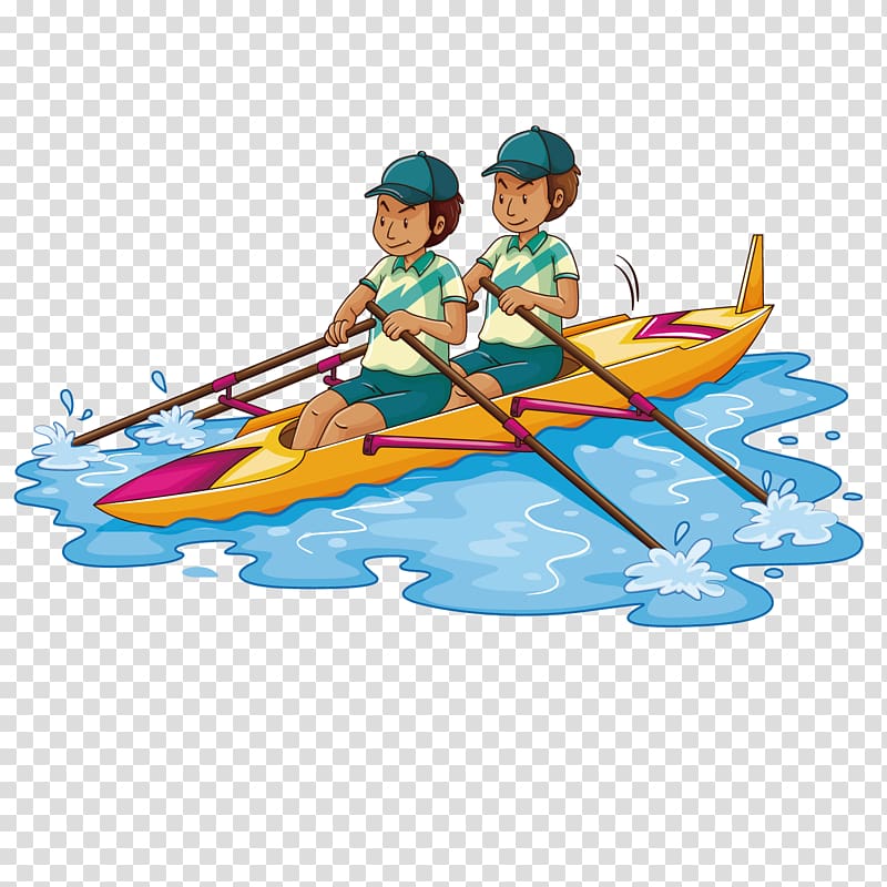 Rowing Kayak , Rowing twins transparent background PNG clipart