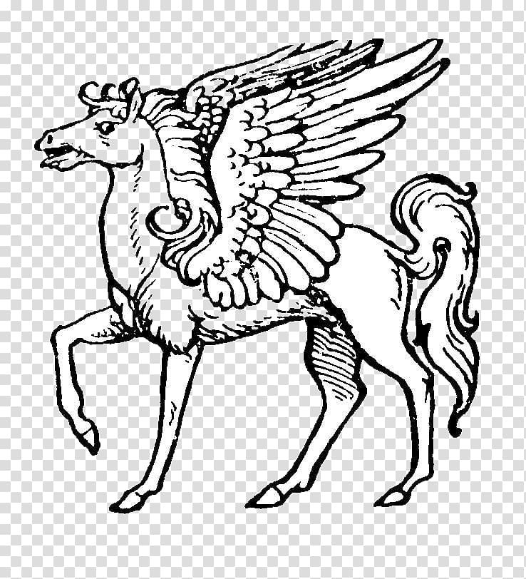 Heraldry Pegasus Escutcheon Illustration, Pegasus transparent background PNG clipart