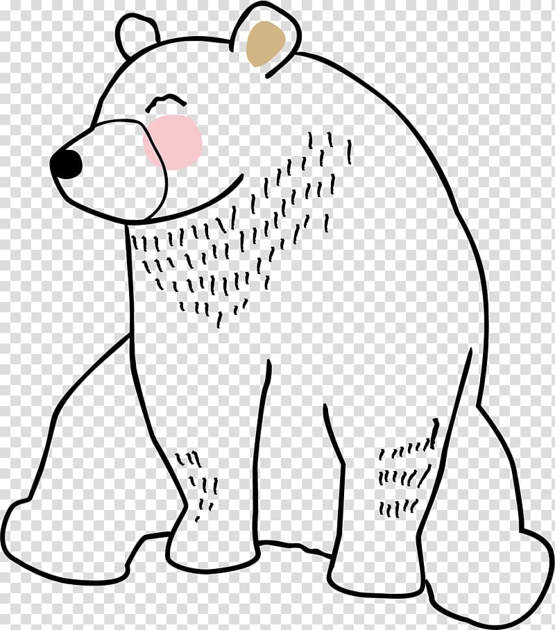 Bear Sticker Drawing, hand-painted cute teddy bear transparent background PNG clipart