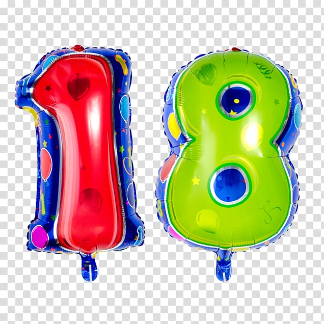 Toy balloon Gift Birthday plastic, foil balloon number transparent background PNG clipart