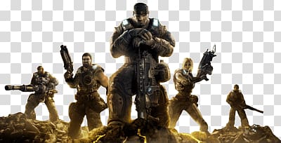 Gears of War characters illustration, Gears Of War Group transparent background PNG clipart