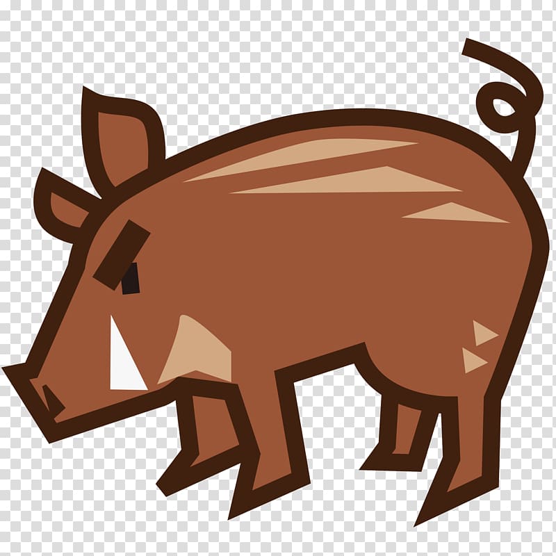 Wild boar Pig Emoji Sticker Emoticon, boar transparent background PNG clipart