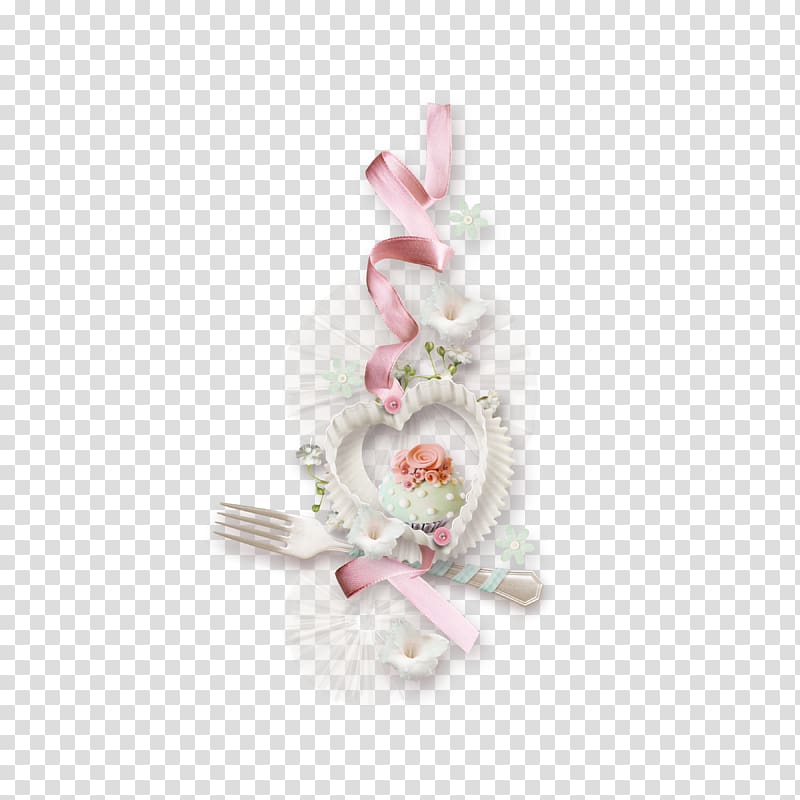 Paper, Heart decorative ribbon fork transparent background PNG clipart