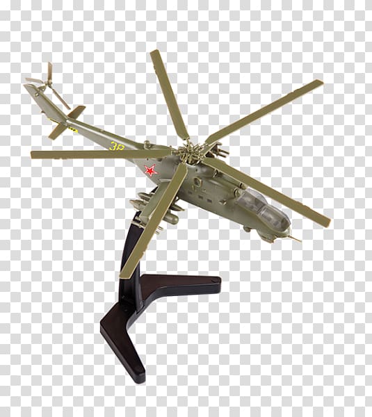 Mil Mi-24 Attack helicopter Zvezda Plastic model, transparent background PNG clipart