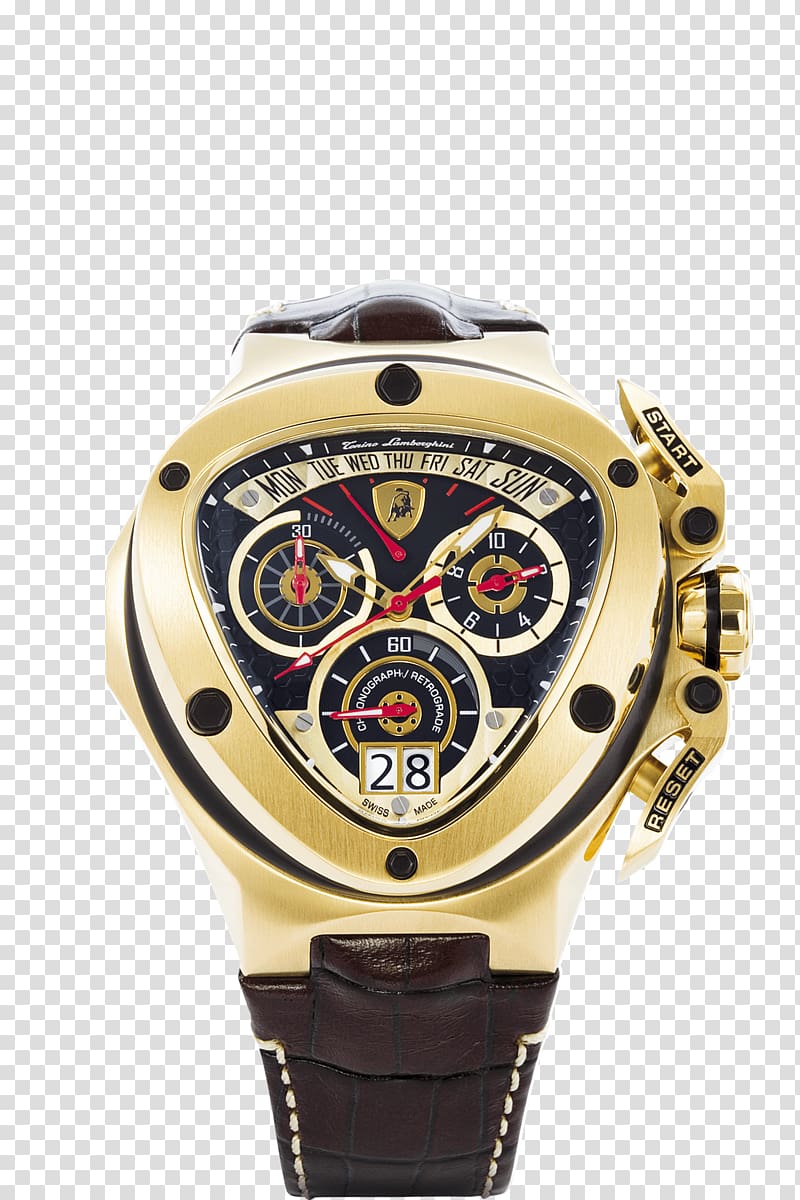 Lamborghini Watch strap Chronograph Swiss made, mexican style transparent background PNG clipart