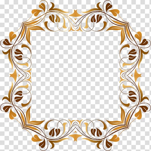 Borders and Frames Frames , golden pattern transparent background PNG clipart