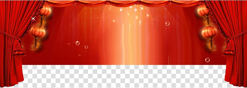 Poster Stage Fundal, Chinese New Year red curtain background transparent background PNG clipart