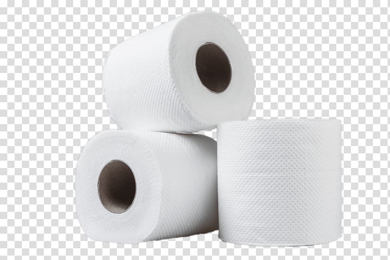 three white tissue rolls, Toilet Paper Stack transparent background PNG clipart