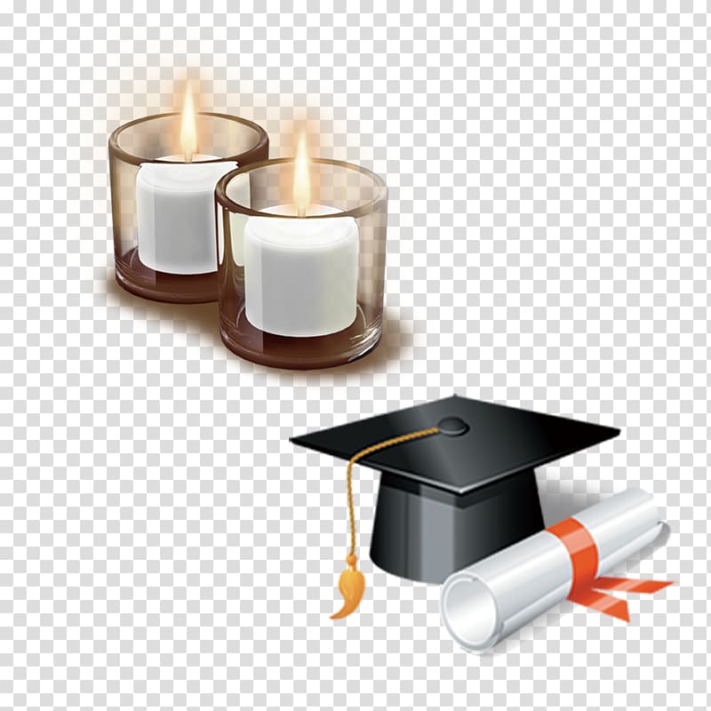Square academic cap Graduation ceremony Hat , Teacher\'s Day material transparent background PNG clipart