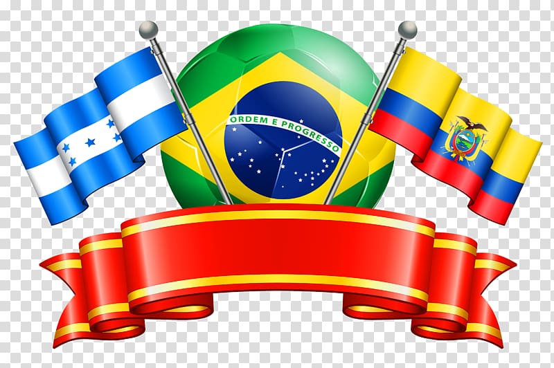 three flags illustration, 2014 FIFA World Cup illustration , World Cup Decor transparent background PNG clipart