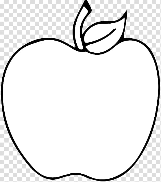 Black and white Apple Drawing , Painted apple transparent background PNG clipart