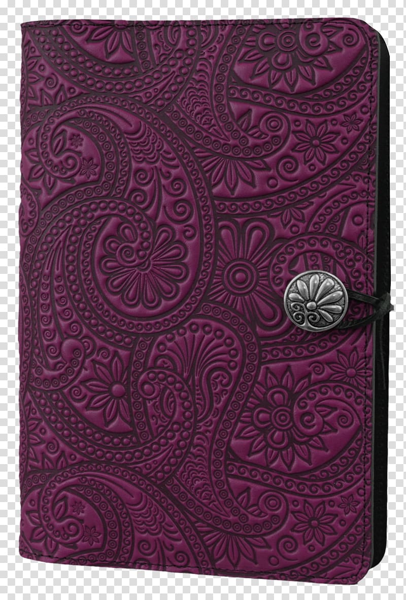 Paisley Notebook Leather Purple, Paisley motif transparent background PNG clipart