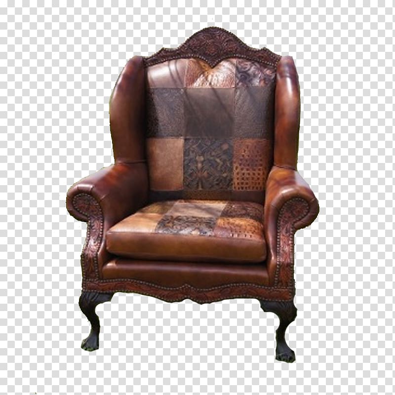 Austin Ranch Furniture Chisholm Chair Couch, patchwork transparent background PNG clipart