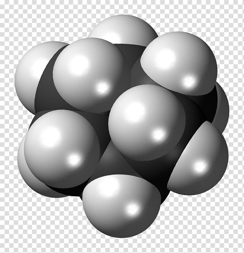 Cyclohexane conformation Space-filling model Molecule Diagram, material transparent background PNG clipart