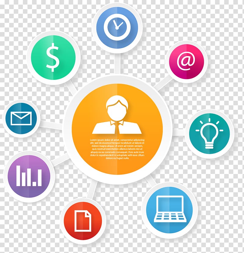 Infographic Business Management Diagram Computer Software, Color classification ppt wreath transparent background PNG clipart