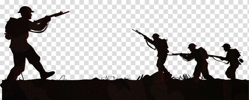 Silhouette Military education and training, Silhouette of military training transparent background PNG clipart