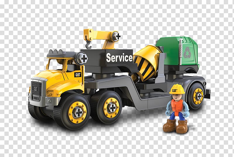 Caterpillar Inc. Toy Machine Construction set Truck, toy transparent background PNG clipart