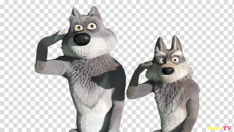 Masha Gray wolf Character Animated film, masha transparent background PNG clipart