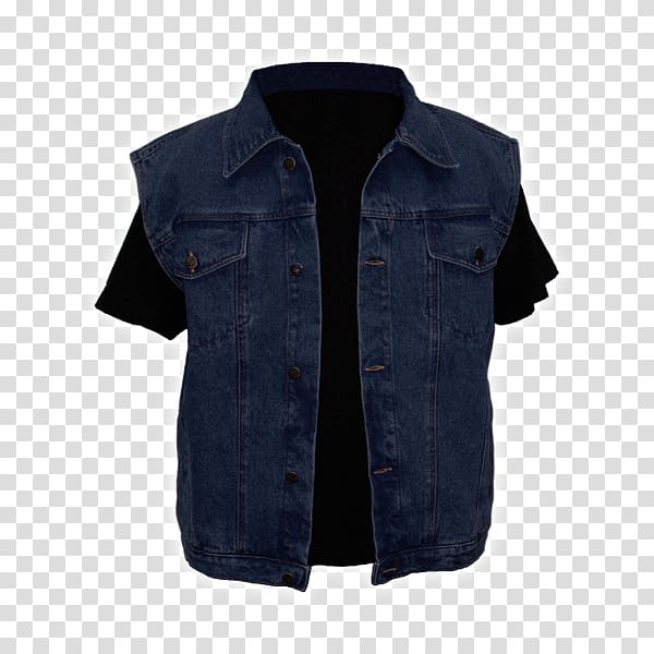 Denim T-shirt Jacket Waistcoat Gilets, T-shirt transparent background PNG clipart