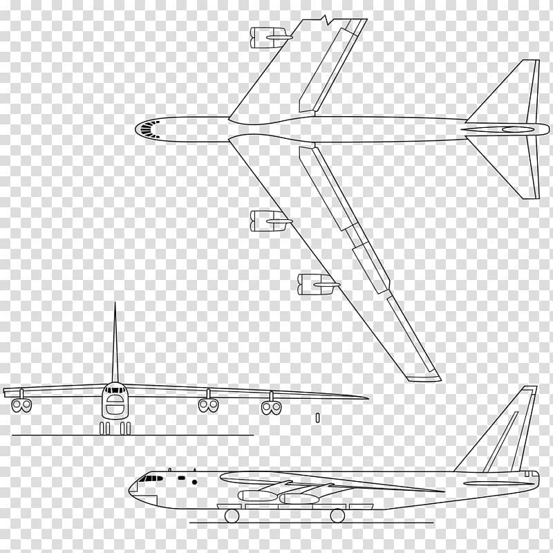 Boeing B-52 Stratofortress Airplane Aircraft Bomber Boeing B-50 Superfortress, airplane transparent background PNG clipart
