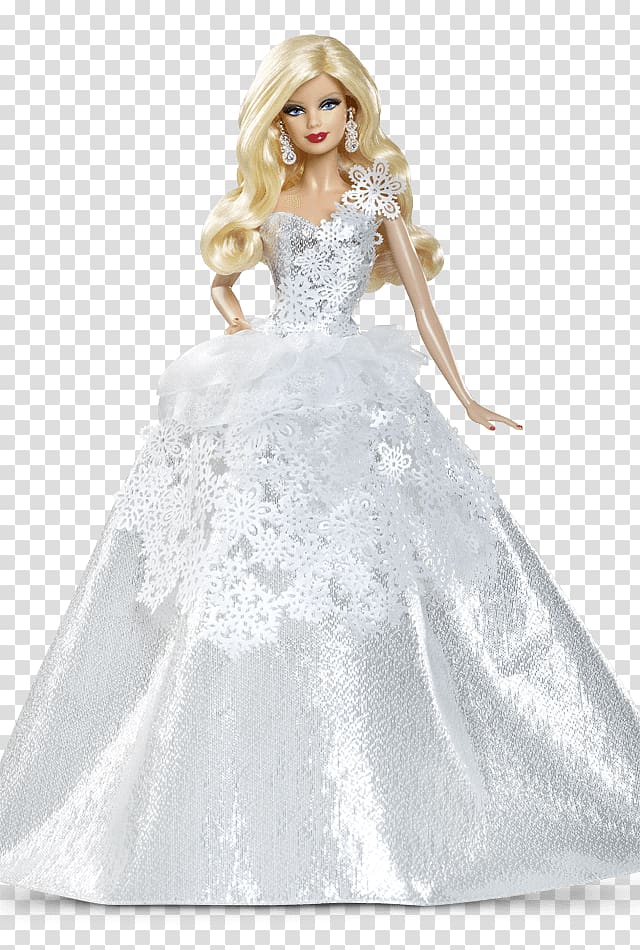 Amazon.com Barbie Ferien 25Th Anniversary Barbie 2014 Holiday Doll, barbie transparent background PNG clipart