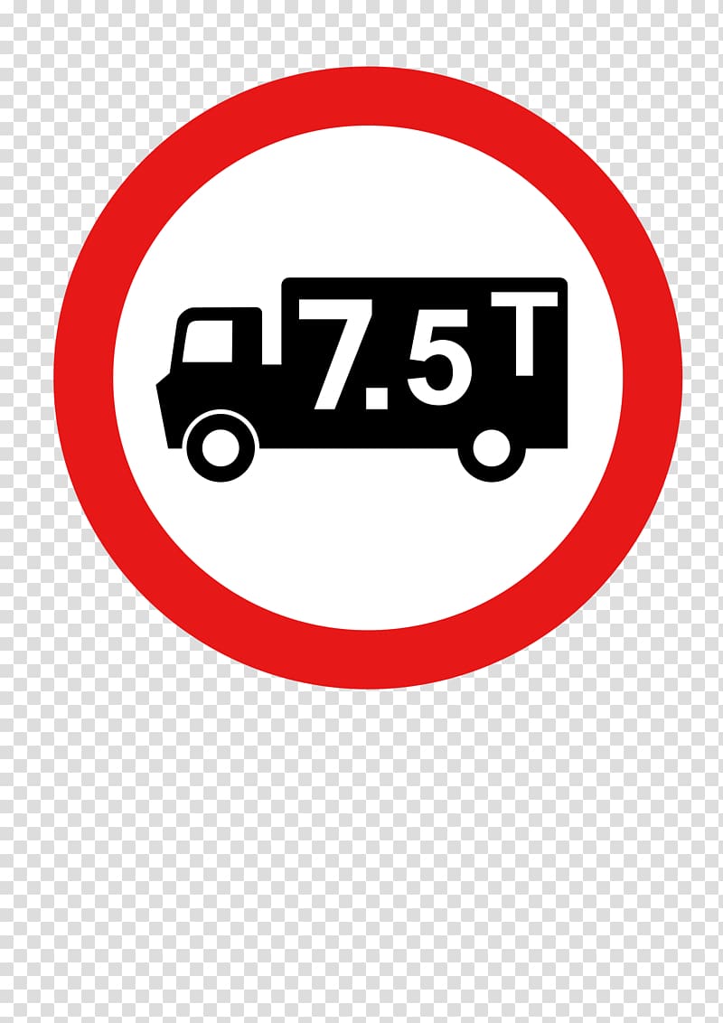 Traffic sign Weight Warning sign Speed limit, truck transparent background PNG clipart
