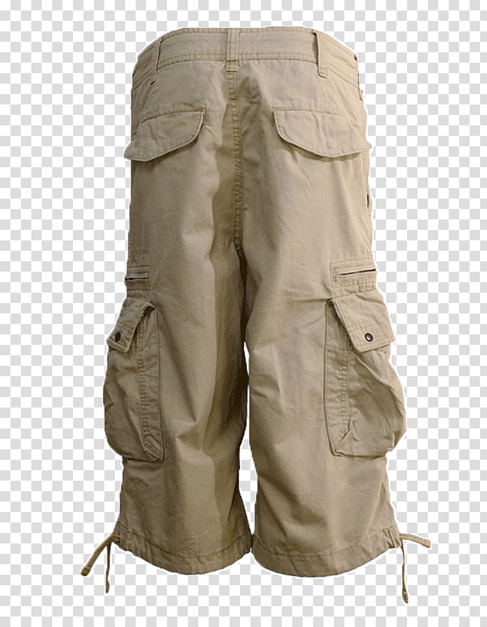 Cargo pants Khaki Bermuda shorts, beige transparent background PNG clipart