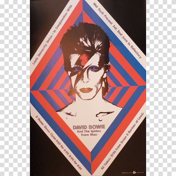 Poster The Rise and Fall of Ziggy Stardust and the Spiders from Mars Music Diamond Dogs Art, music posters transparent background PNG clipart