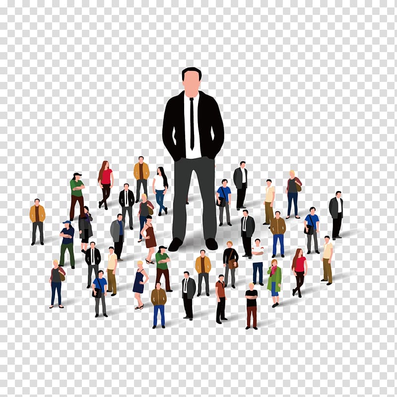 Crowd Illustration, Creative Business People transparent background PNG clipart