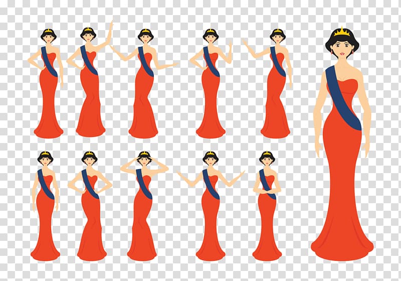 Beauty Pageant Drawing Miss America, queen transparent background PNG clipart