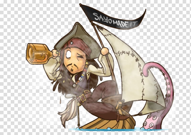 Jack Sparrow Cartoon Davy Jones Drawing Piracy, johnny depp transparent background PNG clipart