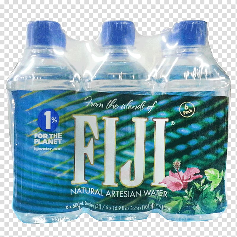 Bottled water Fiji Water Artesian aquifer, water transparent background PNG clipart