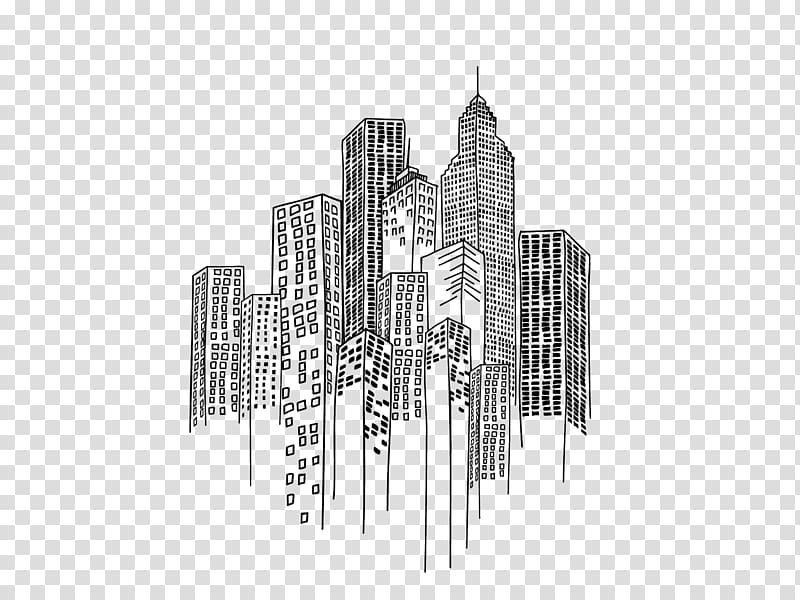 City Skyline Korean drama, cityscape transparent background PNG clipart