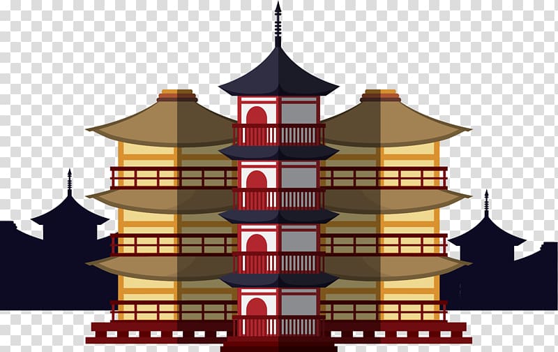 Japan Temple , Hand-painted Japanese temple transparent background PNG ...