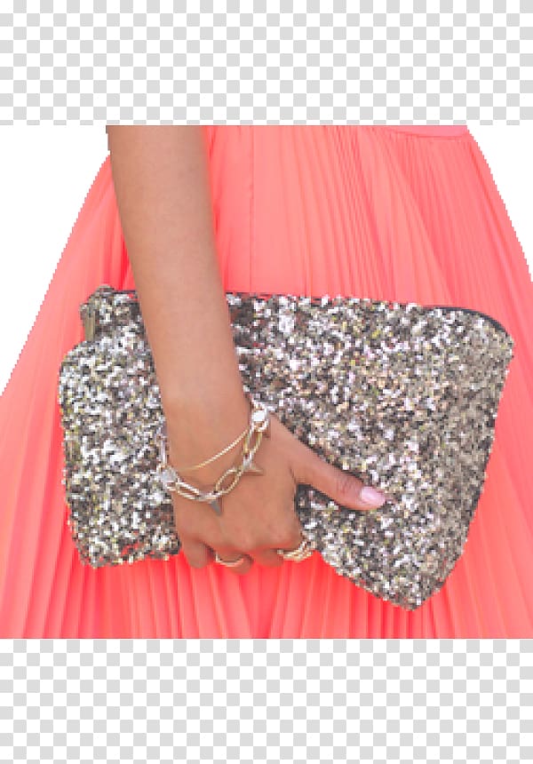 Fashion Sequin Glitter Handbag Haute couture, silver sequins transparent background PNG clipart