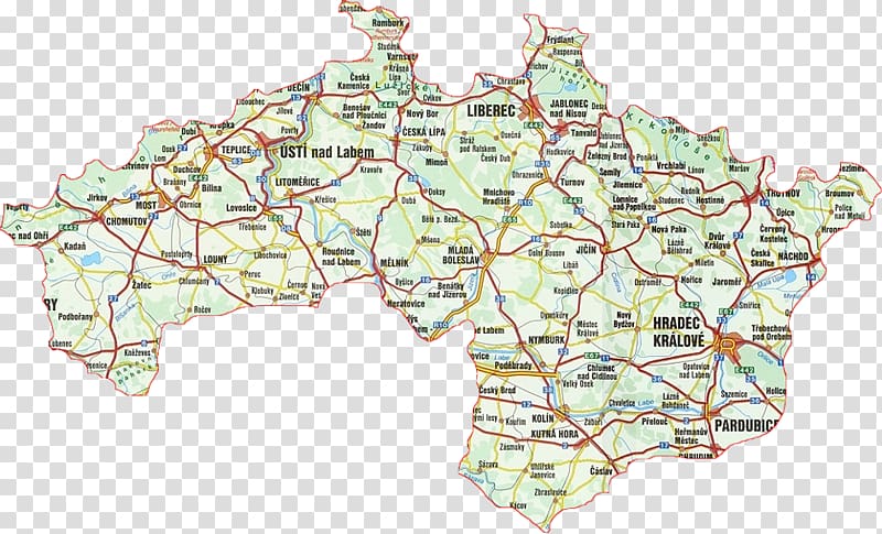 North Bohemia Severní Map Region, map transparent background PNG clipart