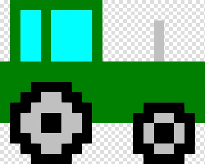 Pixel art Drawing Car , tractor transparent background PNG clipart