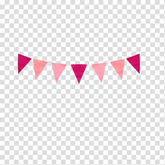 pink and red buntings , Paper Bunting Party Garland Birthday, bunting material transparent background PNG clipart
