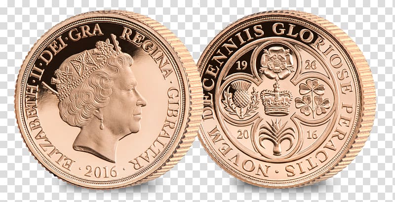 Gold coin Gold coin Piedfort Sovereign, queen elizabeth II transparent background PNG clipart