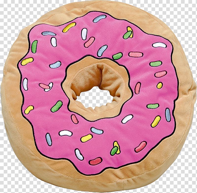Donuts Homer Simpson Cushion Pillow Ciambella, pillow transparent background PNG clipart