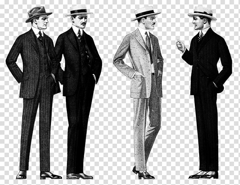 Edwardian era Suit Vintage clothing Fashion, interview attire transparent background PNG clipart