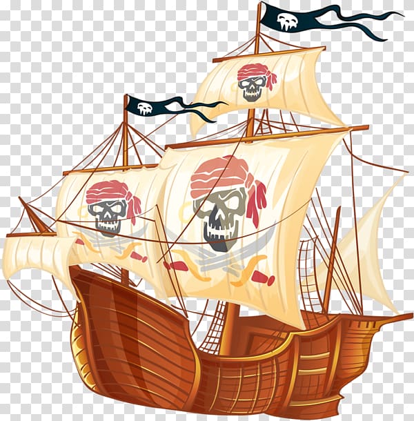 Ship Piracy, Skull pirate ship transparent background PNG clipart