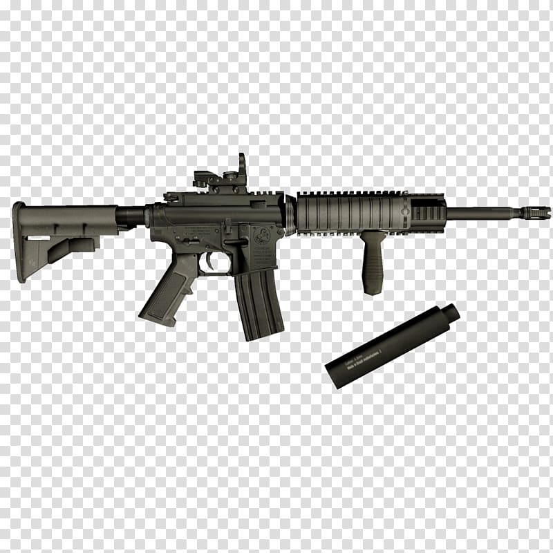 M4 carbine Airsoft Guns Rifle Heckler & Koch HK416, assault rifle transparent background PNG clipart